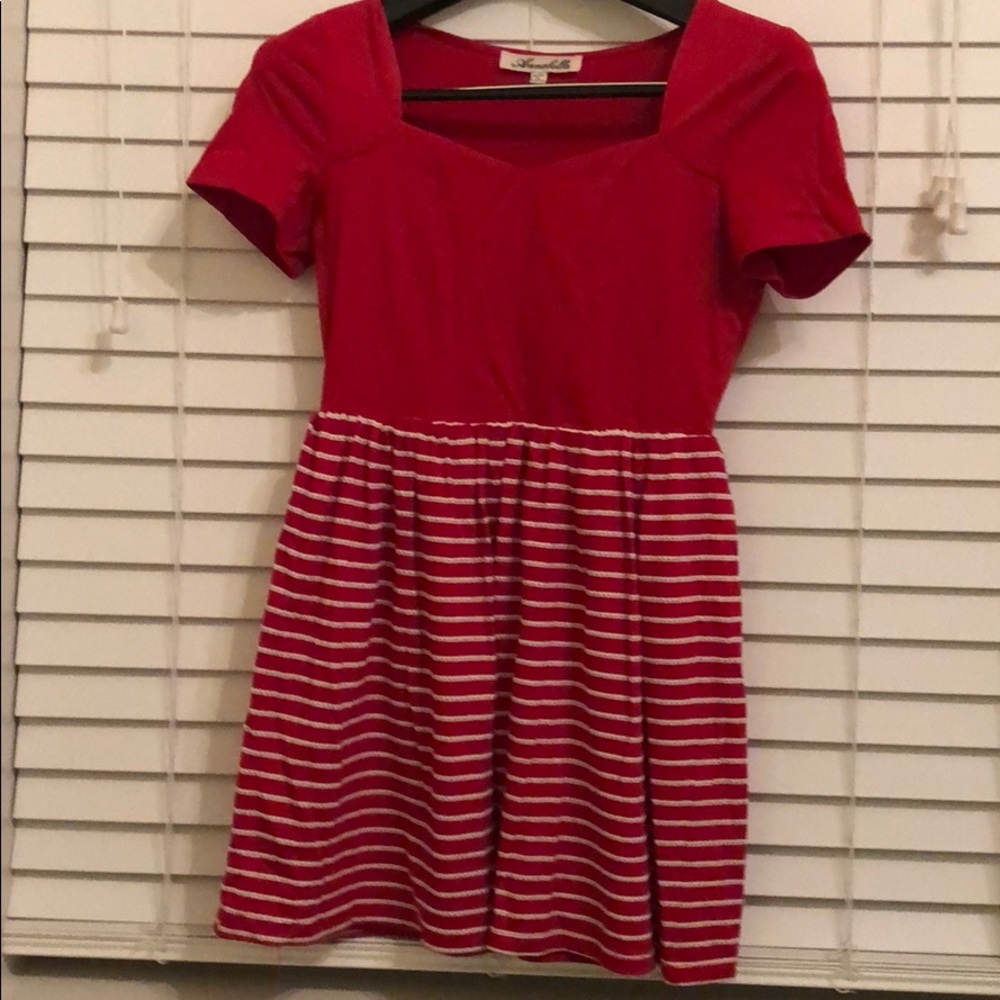 Red Striped  Dress